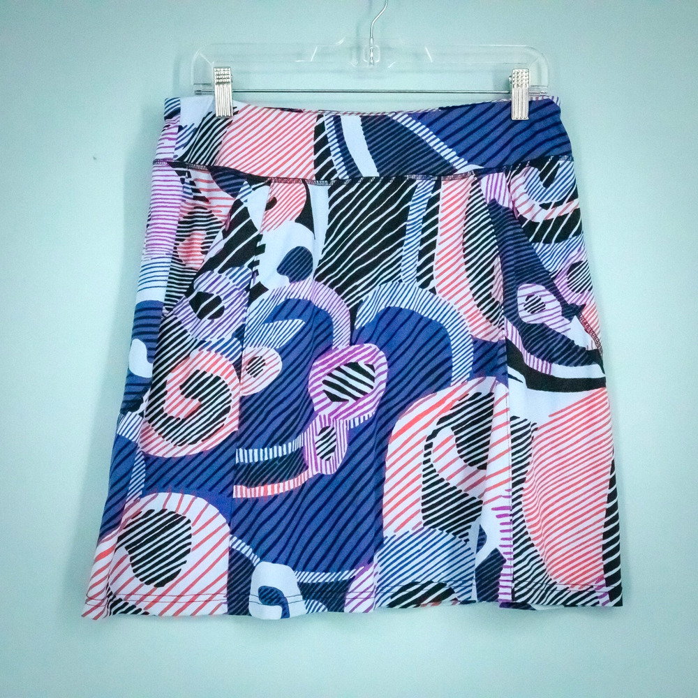 Title Nine Size Medium M Aquamini Print Pull On Active Outdoor Skirt Cover Up